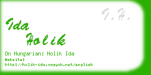 ida holik business card